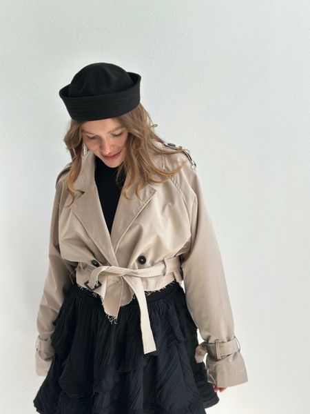 Вкорочений тренч "Belted Crop Coat" 10000022 фото