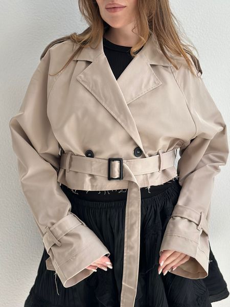 Вкорочений тренч "Belted Crop Coat" 10000022 фото