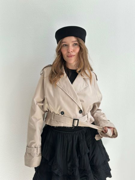Вкорочений тренч "Belted Crop Coat" 10000022 фото