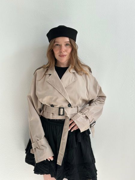 Вкорочений тренч "Belted Crop Coat" 10000022 фото