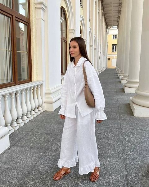 Білий костюм &ldquo;Linen breeze&rdquo; 10001097 фото
