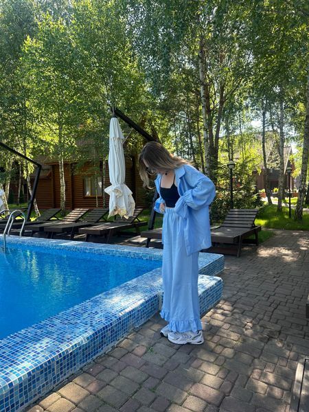 Блакитний костюм &ldquo;Linen breeze&rdquo; 10001100 фото