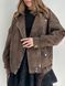 Подовжена косуха з ефектом замші "Brown Suede Classic" 1000961 фото 7