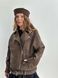 Подовжена косуха з ефектом замші "Brown Suede Classic" 1000961 фото 5