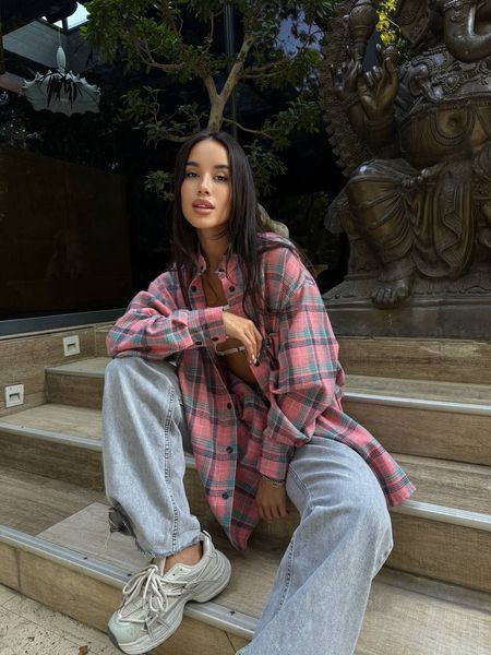 Сорочка в клітинку рожева "Tartan" 10000037 фото