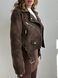 Укорочена косуха з ефектом замші &laquo;Brown Suede Crop&raquo;  200230 фото 4