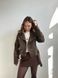 Укорочена косуха з ефектом замші &laquo;Brown Suede Crop&raquo;  200230 фото 2