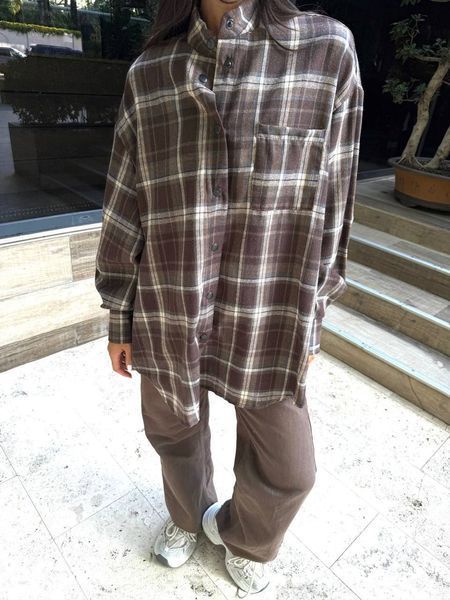 Сорочка в клітинку шоколадна "Tartan" 10000039 фото