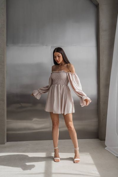 Сукня бежева "Verbena mini", S/M 1000444 фото
