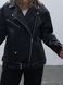Косуха чорна оверсайз "Classic Leather Black" 100075 фото 5
