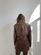Укорочена коричнева косуха "Brown Rebel Crop" 1000951 фото 6